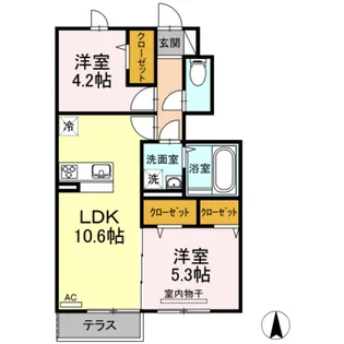 フルール上鷺【1階】の間取り