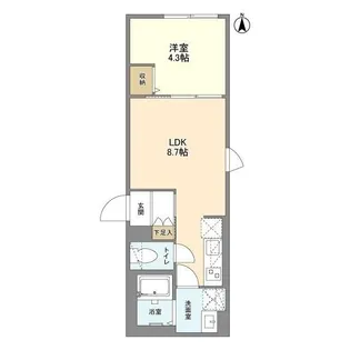 東京都世田谷区北沢5【マンション】の間取り