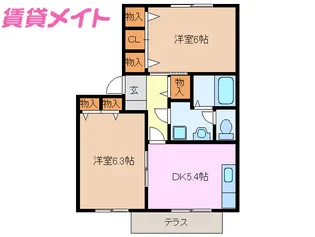 コーポみゆきIII【1階】の間取り