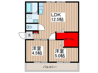 ハイツシェーンI【2階】の間取り