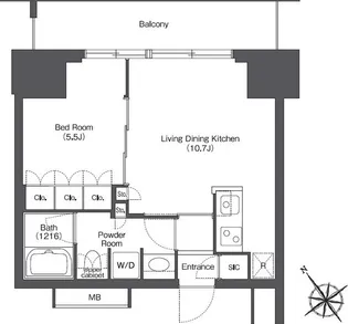 東京都港区海岸1【マンション】の間取り