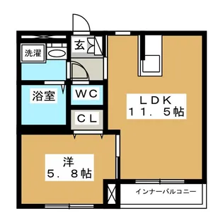 アイランドコート C【1階】の間取り