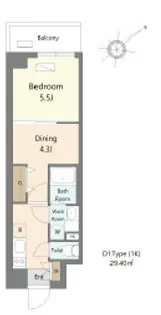 Alivis浦安【4階】の間取り