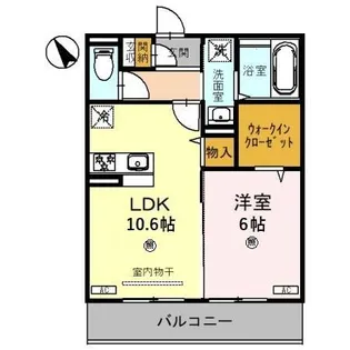 レジデンスコート栗東【2階】の間取り