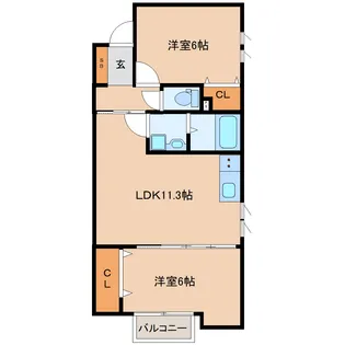 仮称)愛子東5丁目新築AP【2階】の間取り