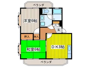ウィンベル村上【2階】の間取り