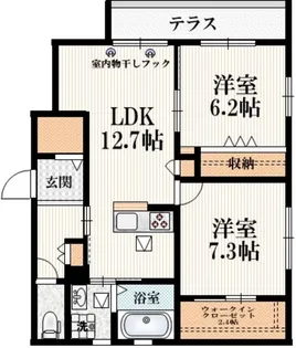 グラスウェル【1階】の間取り