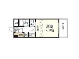 プレディアスタイル観音【5階】の間取り