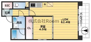 ネットフローラ天満橋【2階】の間取り