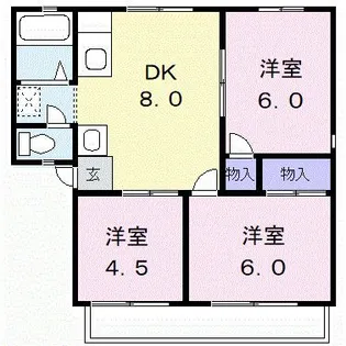 サンライフ柏木B【2階】の間取り