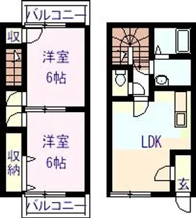 フローラル三和【2階】の間取り