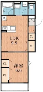 大阪府大阪市生野区勝山南4【アパート】の間取り