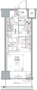 クレヴィスタ横浜関内II【2階】の間取り