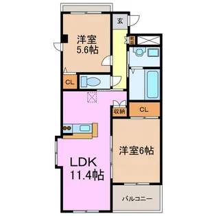 Tiffany【2階】の間取り