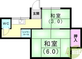 鈴蘭荘【2階】の間取り