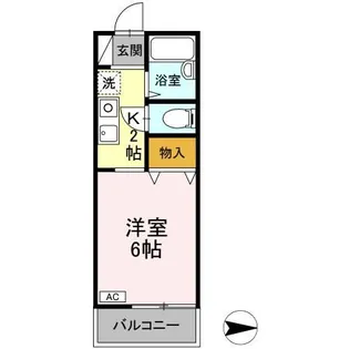 フラットエイト【2階】の間取り