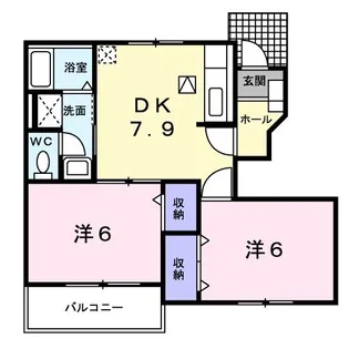 アルバコート【1階】の間取り