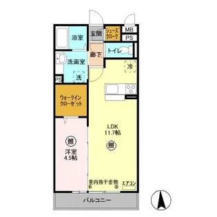 メルヴェーユ三郷中央D【2階】の間取り