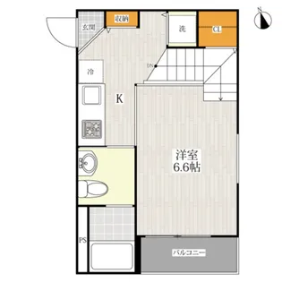 Rail Side 箱崎【1階】の間取り