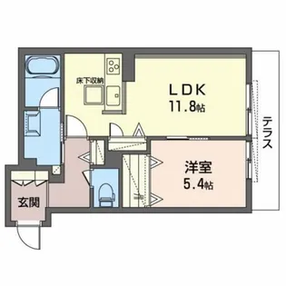 シャーメゾンshin-osaka west【1階】の間取り