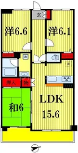 新松戸ガーデニア【7階】の間取り
