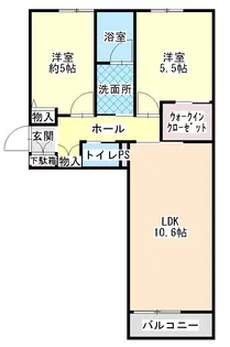 グローレII【2階】の間取り