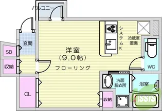 ストゥディオ・ローズマリー【1階】の間取り