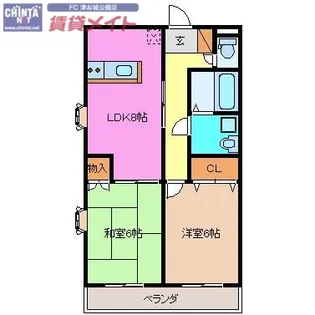 ガーデンクレスト【2階】の間取り