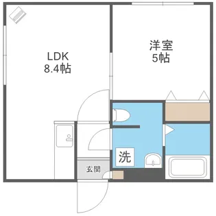 ブランノワール東札幌【4階】の間取り