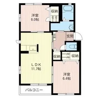 ルミエールB【1階】の間取り