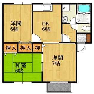 フィオーレカーサII【1階】の間取り