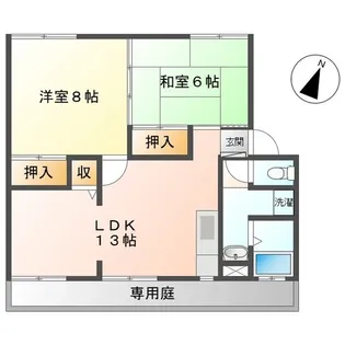 エステート安芸III【1階】の間取り