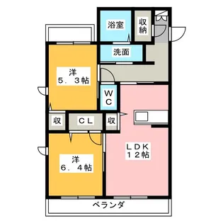 LAPIS LAZULI【2階】の間取り