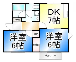 タウニィ三輪パークS【2階】の間取り