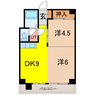 古越ハイツ【4階】の間取り