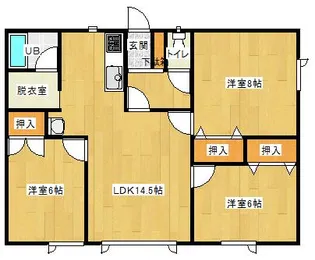 大通りハイツ【2階】の間取り