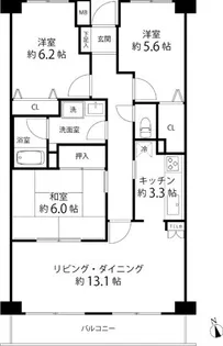 T’s garden横浜岸根公園【2階】の間取り