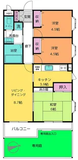 鷺沼ハイライズ【1階】の間取り