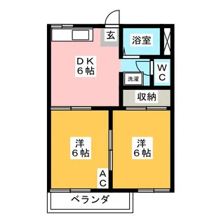 フォレストタウン B【2階】の間取り