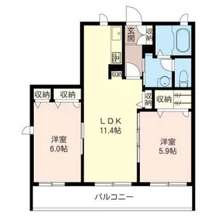 ラ・ネージュ【3階】の間取り