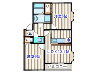 モンブラン南中山I【1階】の間取り