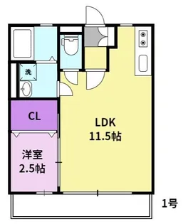 メゾン・ド・カメリア【1階】の間取り