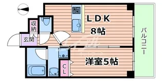 CITY SPIRE十三東【4階】の間取り