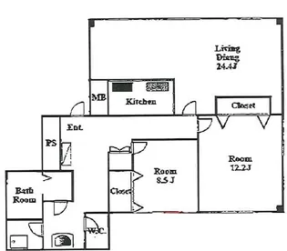 アデックス一番町【6階】の間取り