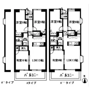 パラドールしんとしん【1階】の間取り