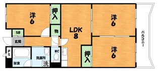 グランデあんご【9階】の間取り