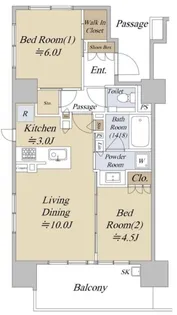 シティハウス巣鴨【4階】の間取り