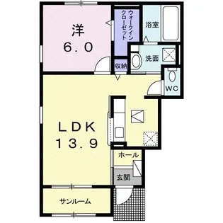 ジェミニ B【1階】の間取り