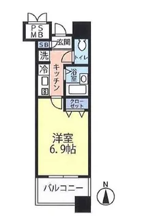グランヴァン東品川【6階】の間取り