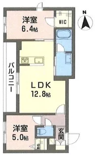 ベラチッタ 桜川【2階】の間取り